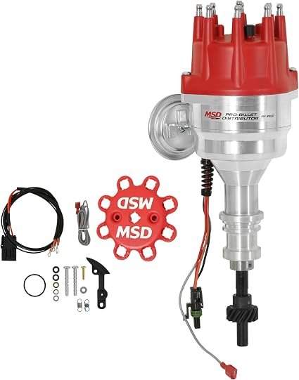 MSD 8352 Ford 289/302 Ready-to-Run Distributor – Built-In Rev Limiter, Cast Iron Gear, Small Block Ford
