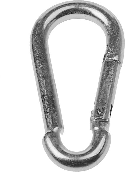 T-H Marine EHA54330DP Safety Spring Hook – 3-1/8 in Zinc-Plated Steel with Spring-Loaded Gate and 168 lb Working Load