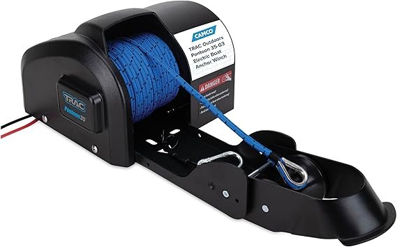 Camco Marine 69003 Pontoon 35-G3 Anchor Winch – Automatic Pontoon Boat Anchor System
