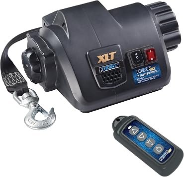 Fulton 500621 XLT Powered Winch – 10000 lb Electric Trailer Winch with Remote Operation and Heavy-Duty Drive System