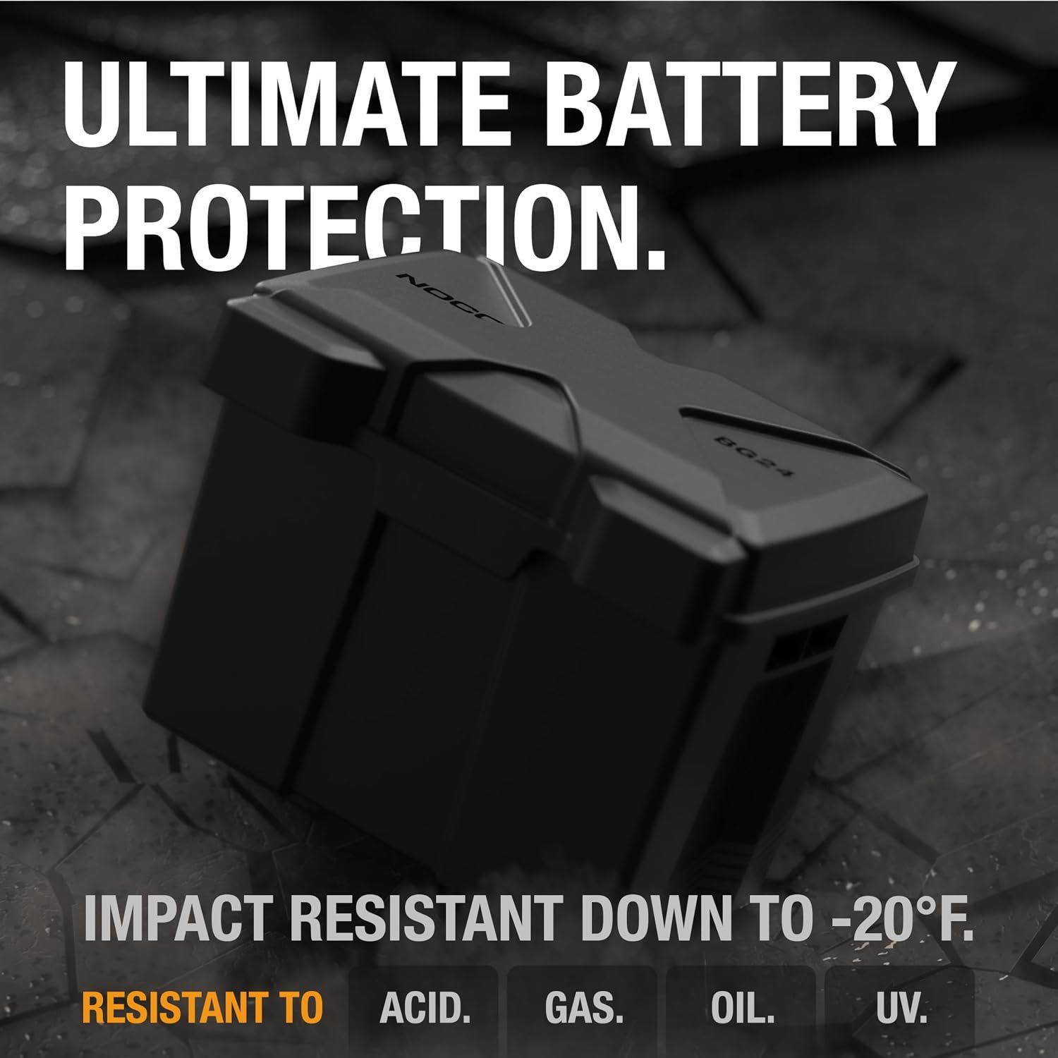 NOCO BG24 Group 24 Battery Box – Heavy-Duty Polypropylene Battery Enclosure with Strap and Ventilation Ports - Image 3