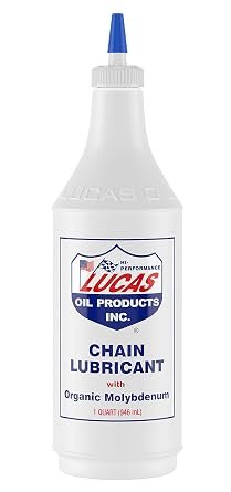 Lucas Oil 10014 Chain Lubricant – Heavy-Duty Chain Oil – 1 Quart Lubrication Formula for Industrial and Equipment Chains