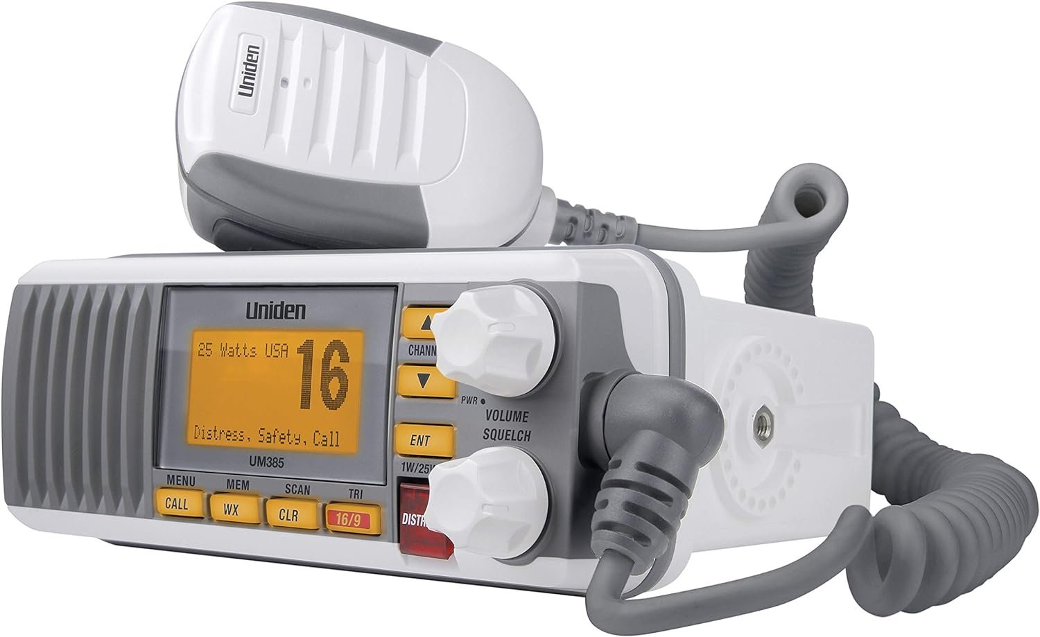 Uniden UM385 Fixed-Mount Marine VHF Radio – White Finish, DSC Calling, 25W Output with NOAA Weather Alerts - Image 3