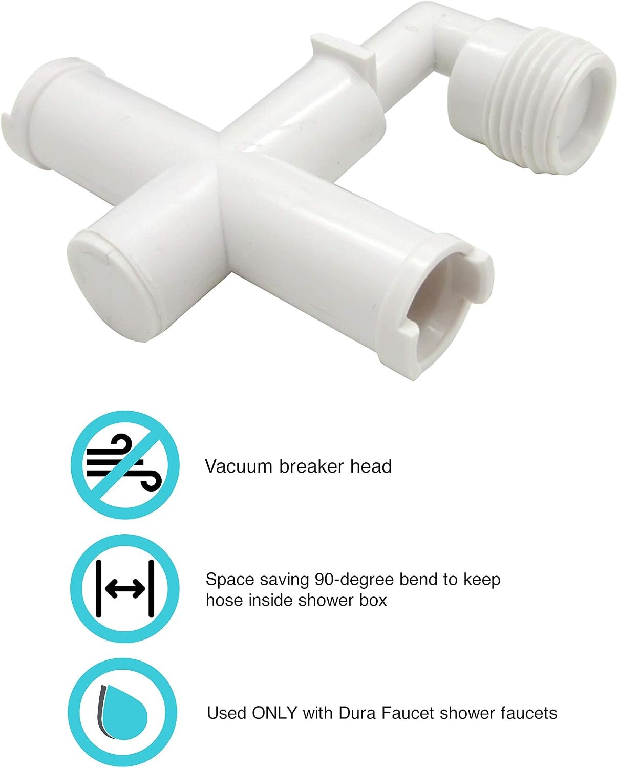 Dura Faucet DFRK910WT Diverter Tee Replacement – White RV Shower Diverter Component for Compatible Faucet Systems - Image 3
