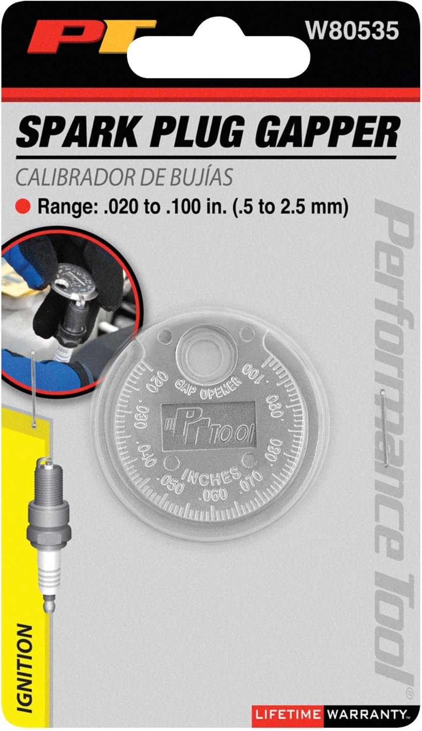Perform Tool W80535 Spark Plug Gap Gauge – SAE .020-.100in and Metric 0.5-2.5mm Scale with Electrode Adjusting Slot - Image 5