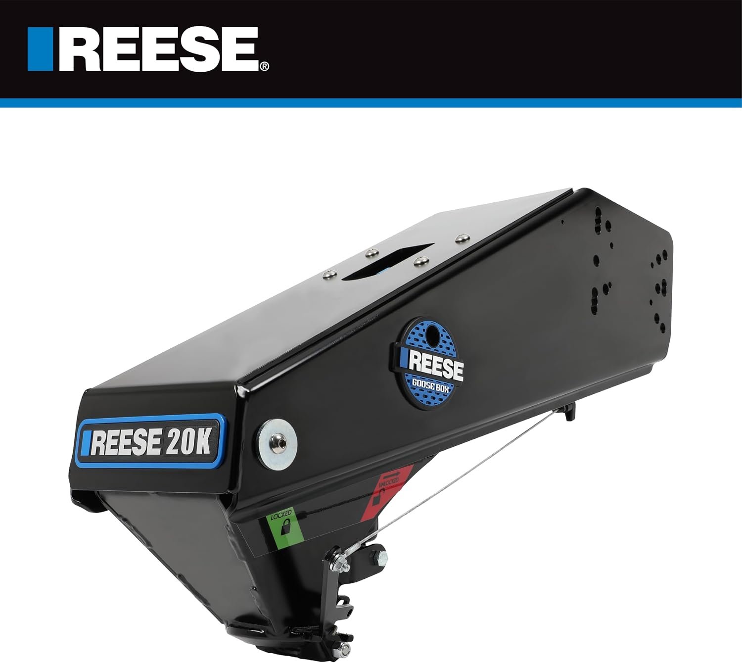 Reese 94716 Goose Box 16K 5th Wheel Pin Box – Gooseneck Ball Connection with Integrated Air Ride Design - Image 4