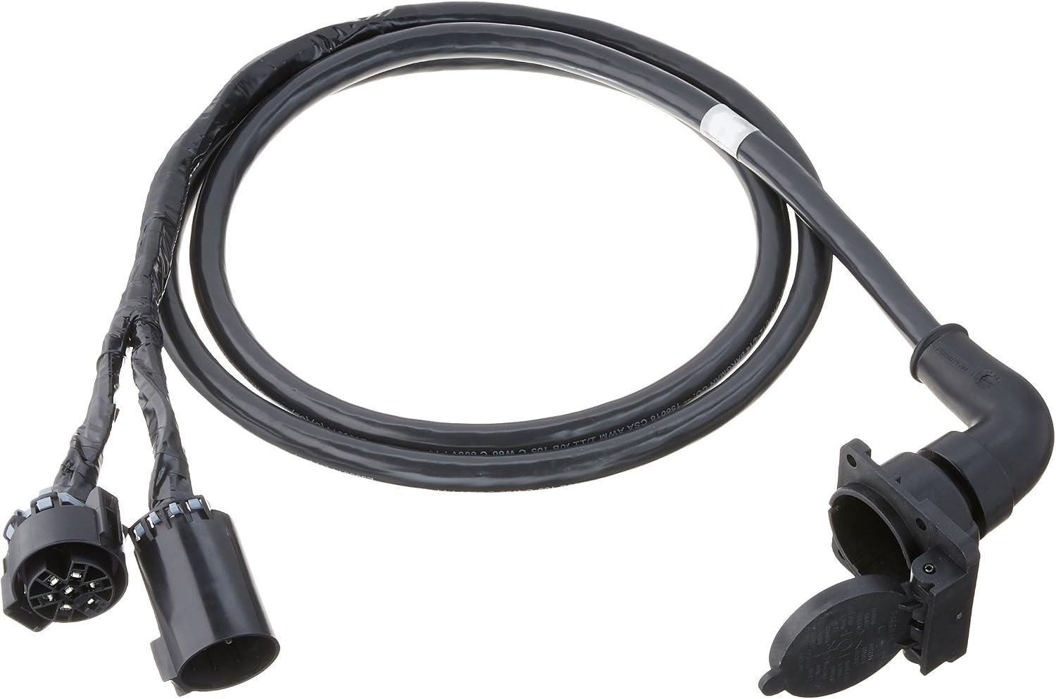 Bargman 54700-003 7-Way Fifth-Wheel Harness – 7 ft Cable, Vehicle-Specific Adapter, Pickup Bed Wiring