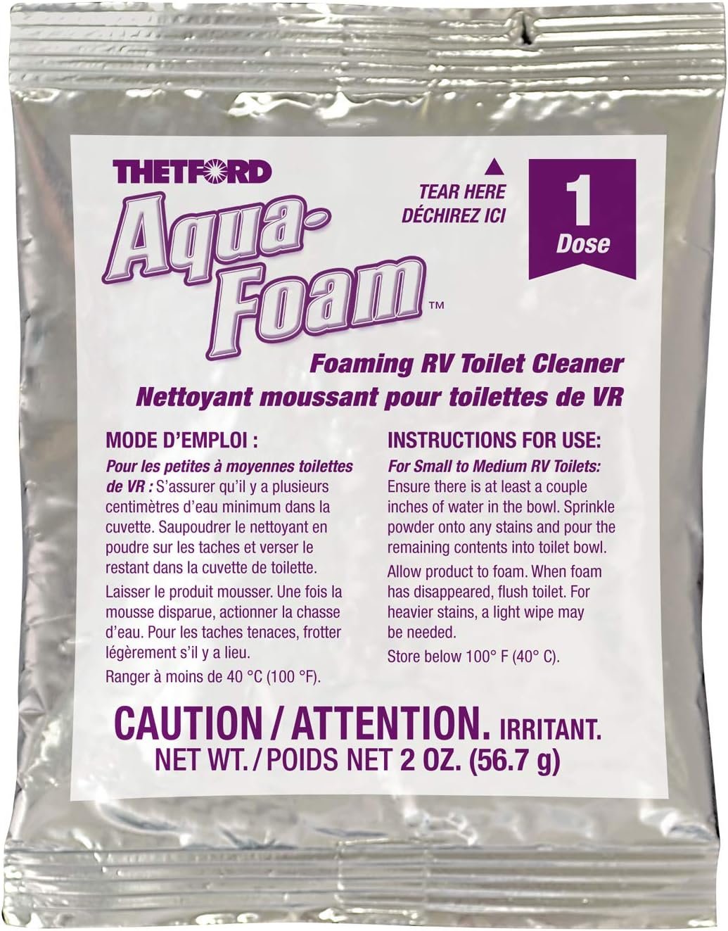 Thetford 96028 Aqua-Foam Toilet Bowl Cleaner – Individual Dealer Pack – Non-Abrasive RV Toilet Cleaning Formula - Image 2