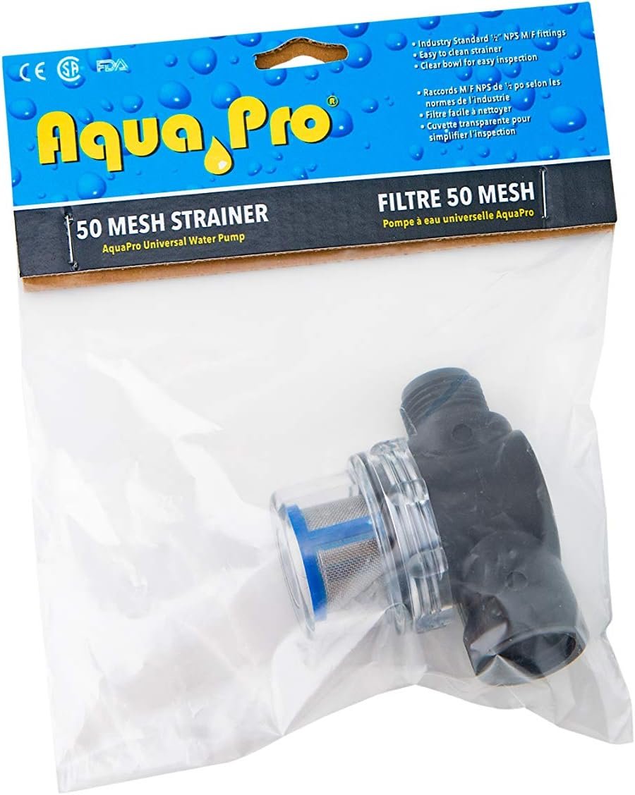 Aqua Pro 21850 Pump Strainer – 1/2in Male/Female NPS Ports with 50 Mesh Stainless Screen for Fresh Water Pumps - Image 4