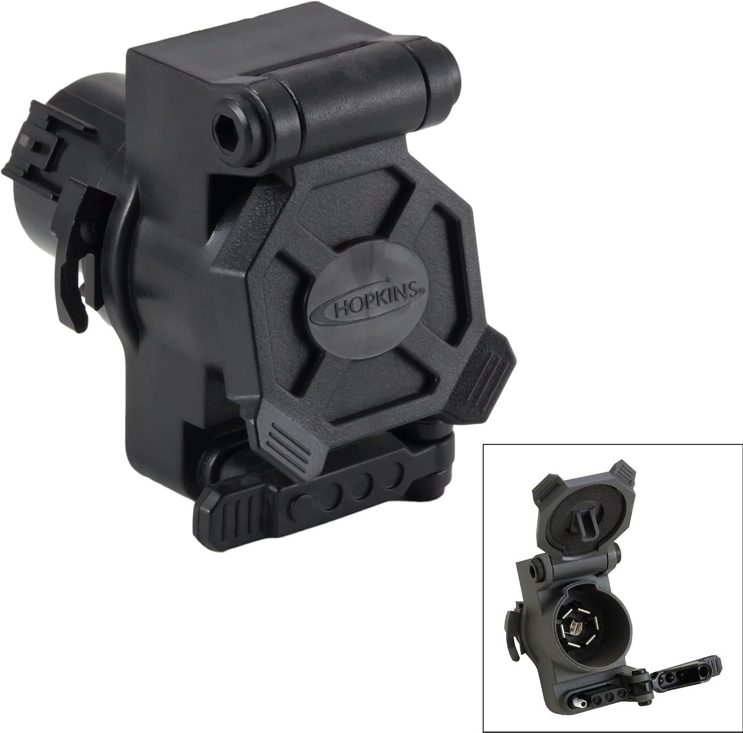 Hopkins Endurance 40920 Multi-Tow Connector – 7 Blade and 4 Flat Twist Mount Trailer Wiring Adapter - Image 2