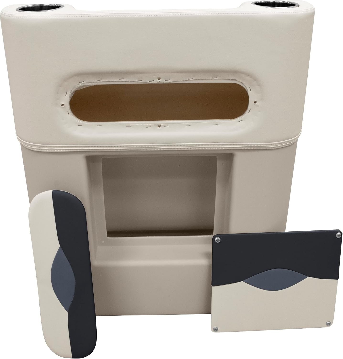 Wise Seating BM1158986 Premier Pontoon Steering Console – Marine Helm Station with Integrated Storage and Beige Finish - Image 3