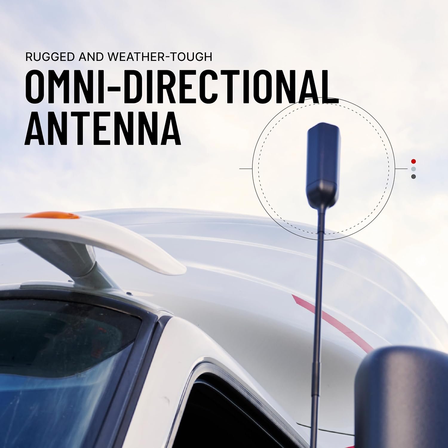weBoost 477154 Drive Reach OTR Kit – 50 dB Multi-User Cell Signal Booster with Trucker Antenna System - Image 3