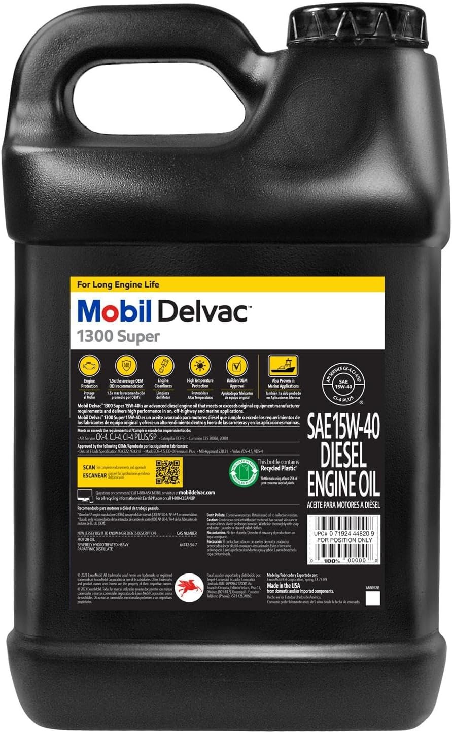 Mobil Delvac 1300 Super 15W-40 Heavy Duty Diesel Engine Oil – Advanced Protection Formula – API CK-4 Performance - Image 3