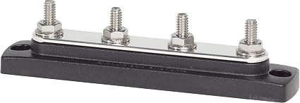 Blue Sea Systems 2303BSS Common BusBar – 150A DC 4-Stud Power Distribution Bus with Tin-Plated Copper Construction - Image 3