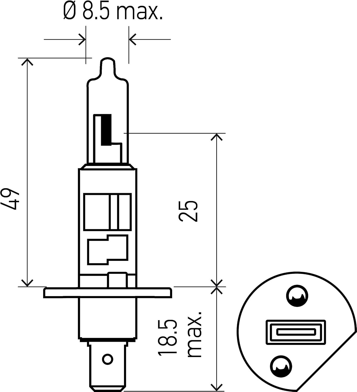 HELLA H10 Halogen Bulb – 12V 55W P14.5s T2.5 Base Automotive Replacement Lamp for Headlight and Fog Light Applications - Image 5