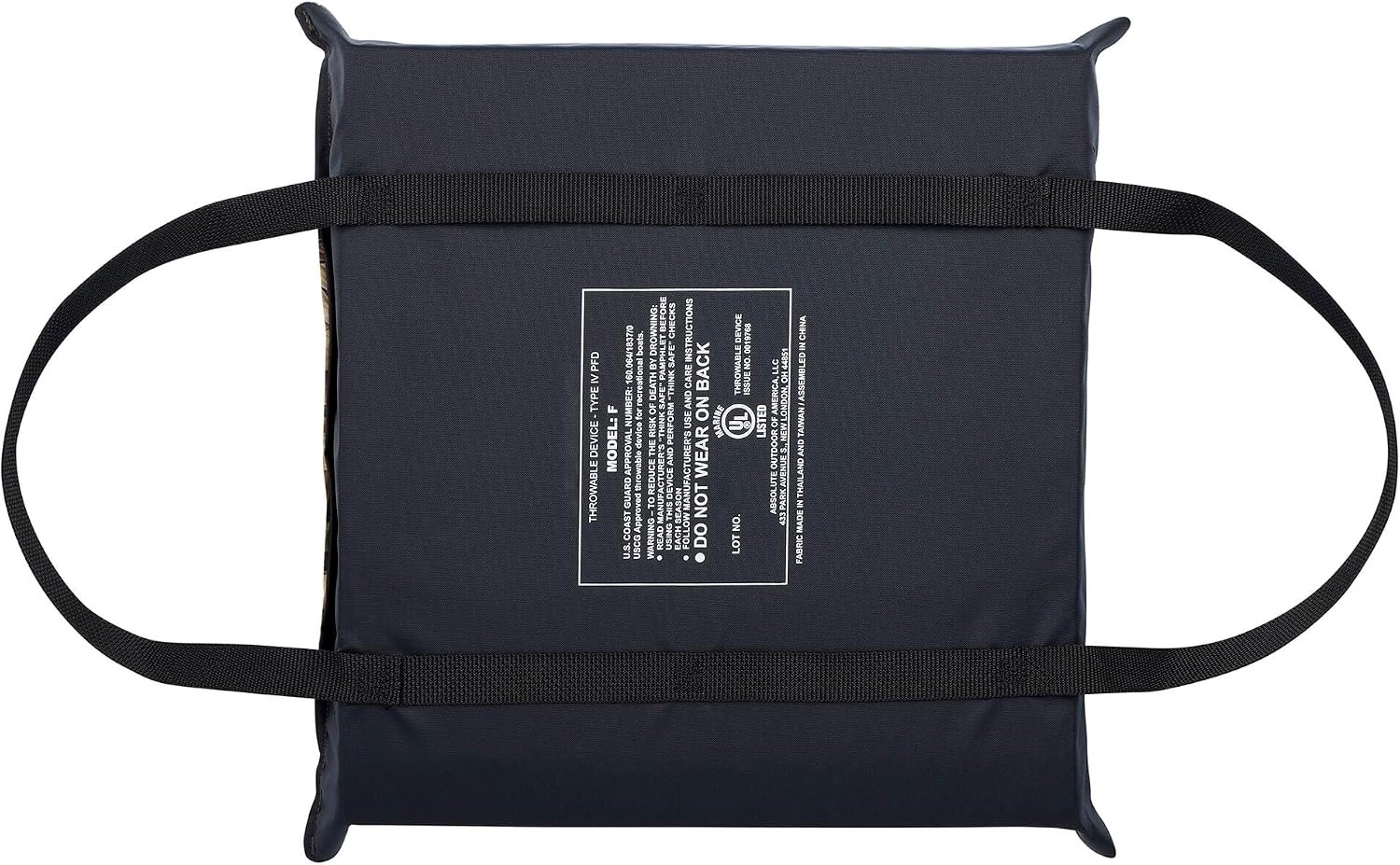 Onyx Outdoor Throwable Foam Cushion – USCG Type IV Flotation Device with 16 x 14 x 2in Closed-Cell Foam Design - Image 2