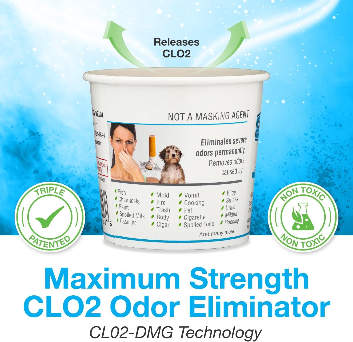 Biocide Systems 3237 Marine Shocker Odor Eliminator – Chlorine Dioxide Vapor Treatment for Boats and Cabins - Image 4