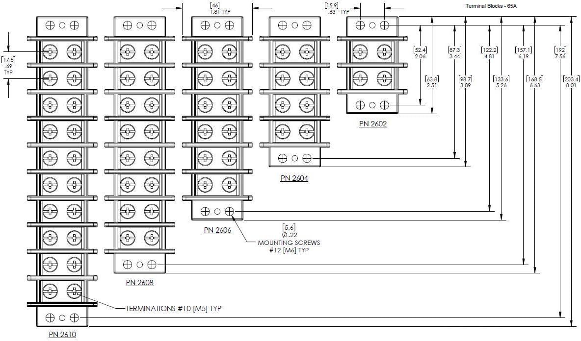 Blue Sea Systems 2608BSS Terminal Block – 8 Circuit 65A Power Distribution Block with 600V Rating and Closed-Back Insulation - Image 2