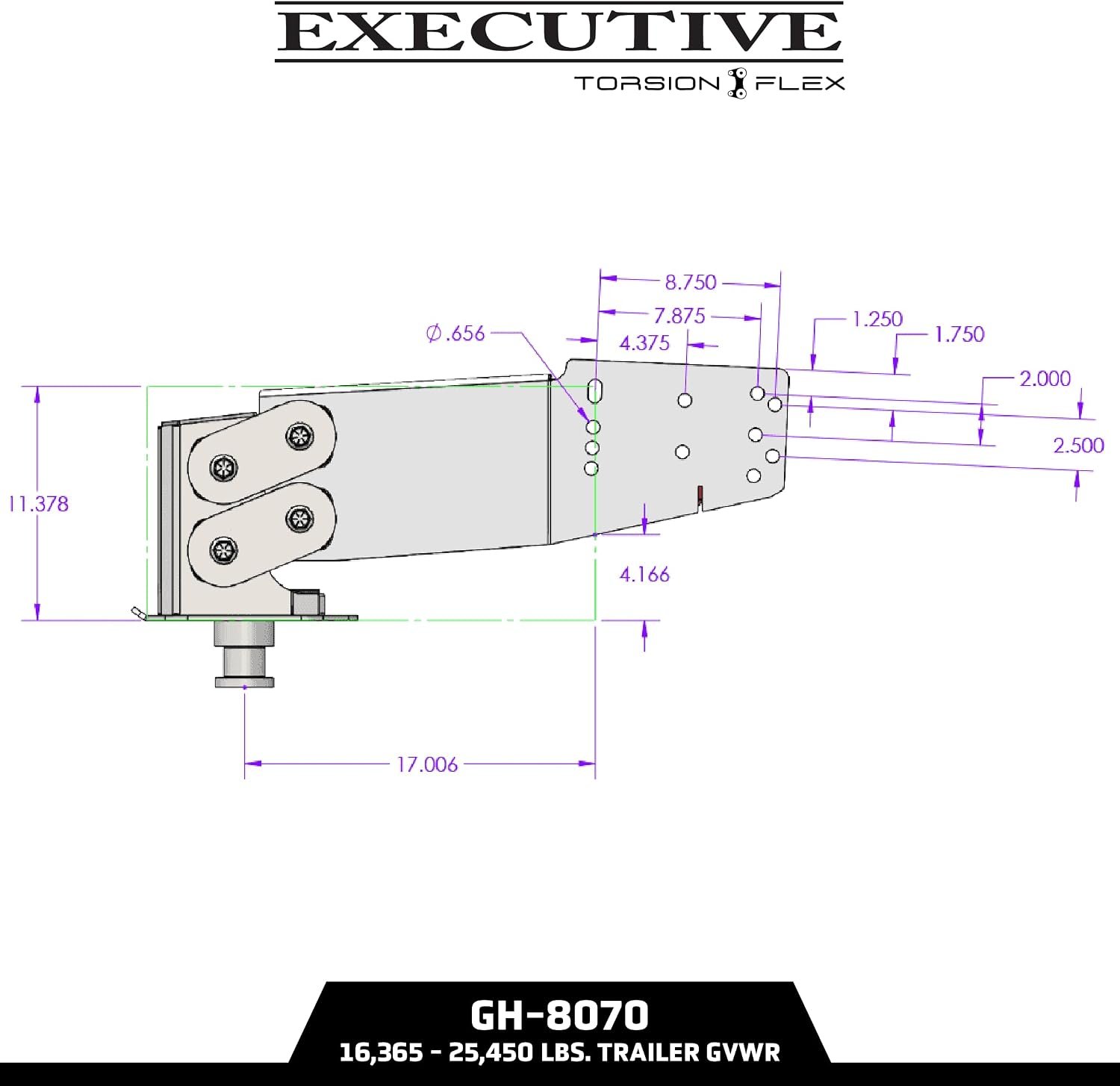Gen-Y Hitch GH8070 Executive Torsion-Flex Fifth Wheel Pin Box – 30K Towing Capacity with 4.5K-6.5K Pin Weight Range - Image 3