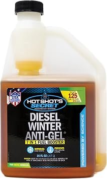 Hot Shot’s Secret P403316ZS Diesel Winter Anti-Gel – 16oz Squeeze Bottle Fuel Treatment for 125 Gallons with Cold Weather Protection