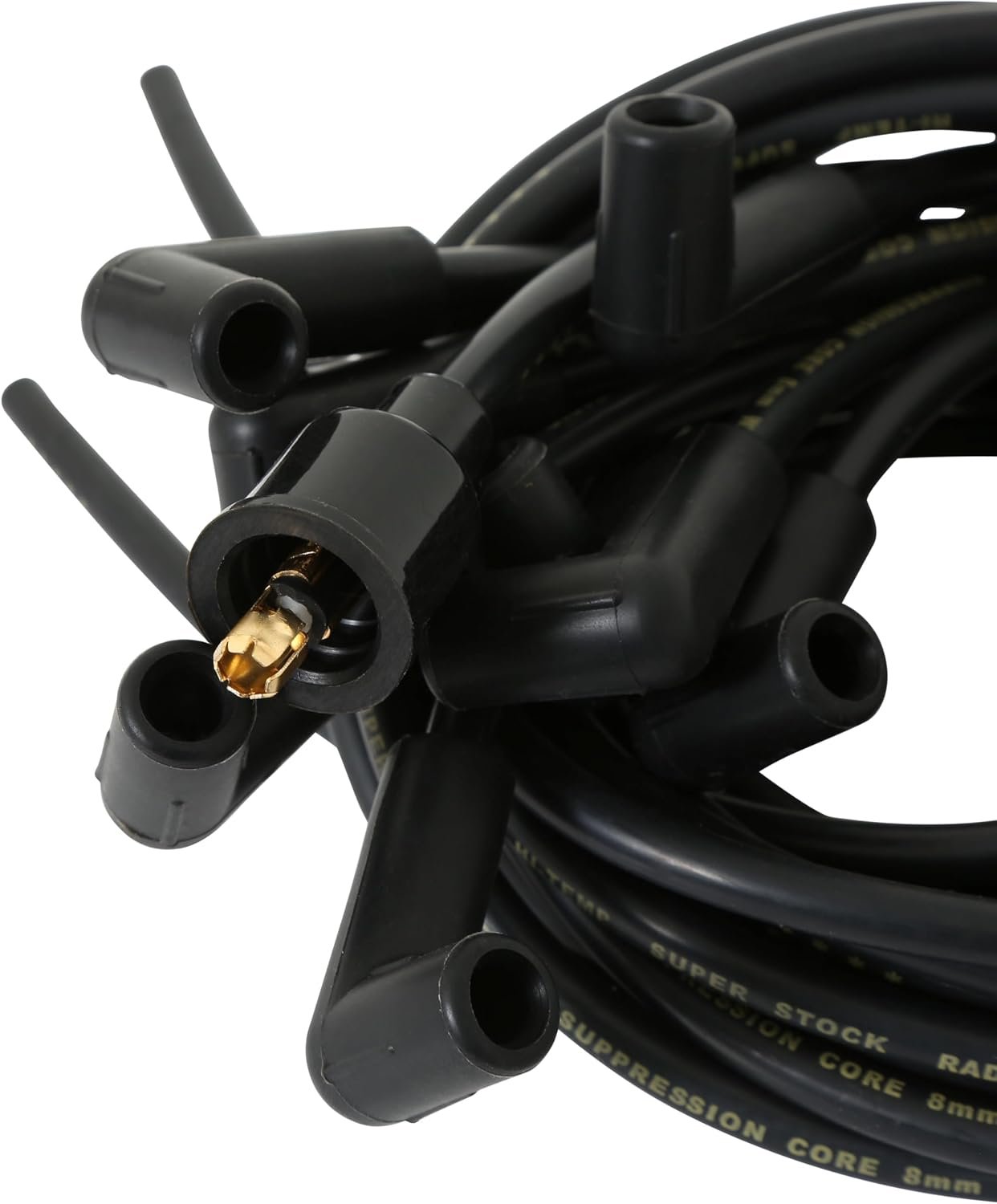 ACCEL 4041K Super Stock 8mm Spark Plug Wire Set – Black Performance Ignition Wires with Angle Boots - Image 6