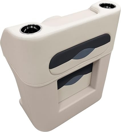 Wise Seating BM1158986 Premier Pontoon Steering Console – Marine Helm Station with Integrated Storage and Beige Finish