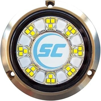 Shadow-Caster SCR24BWBZ1 SCR-24 Blue/White Underwater Light – Dual-Color Marine LED Lighting System