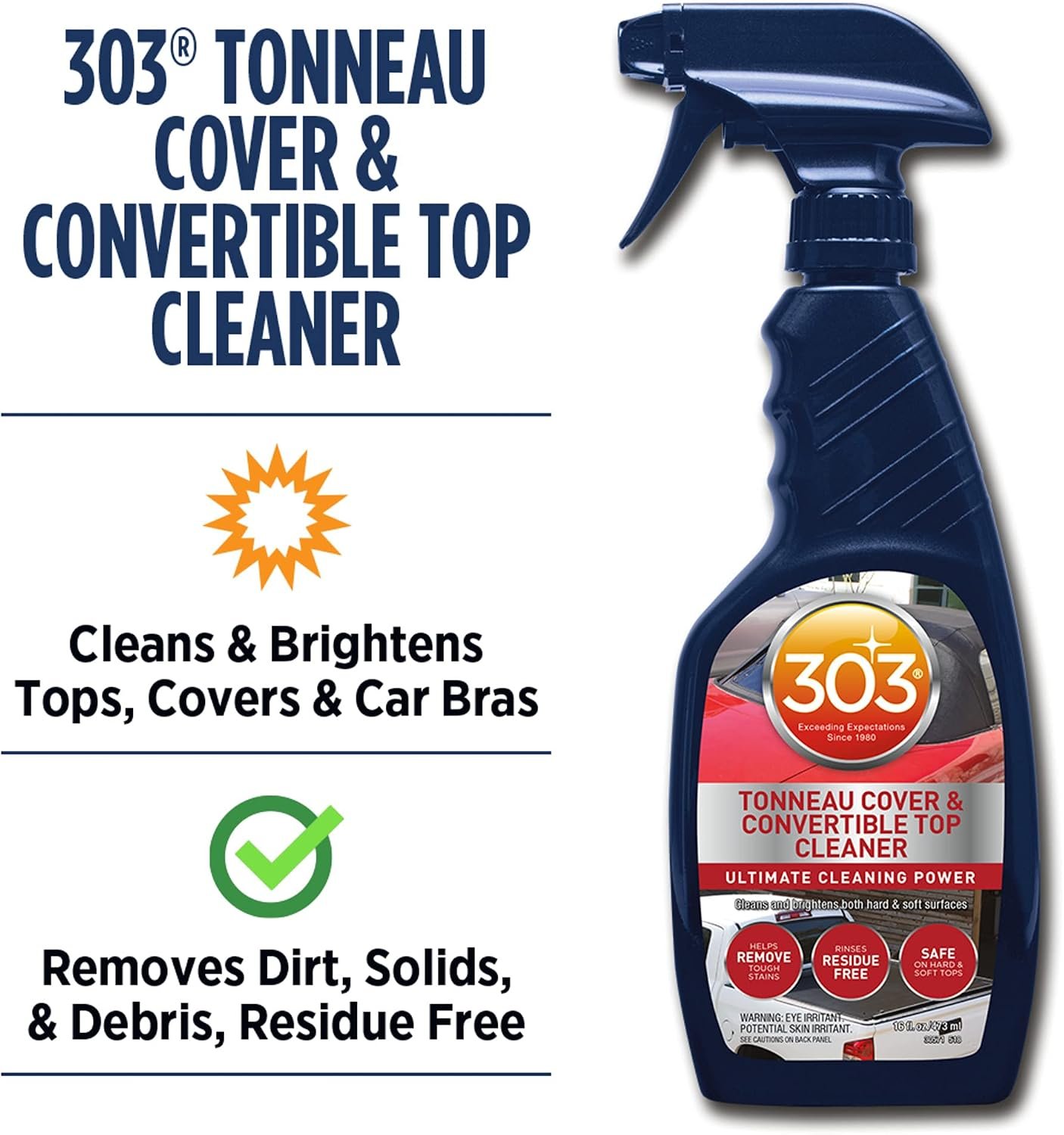 303 Products 30571 Tonneau & Convertible Top Cleaner – Automotive Fabric Cleaner for Vinyl and Soft Tops - Image 2