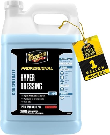 Meguiar’s D17001 Hyper Dressing – 1 Gallon Water-Based Dressing for Tires, Trim, Vinyl and Rubber Surfaces