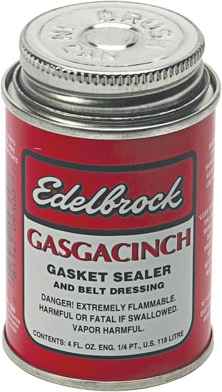 Edelbrock 9300 Gasgacinch Gasket Sealer – 4 oz Brush-Top Adhesive for Engine and Intake Gaskets