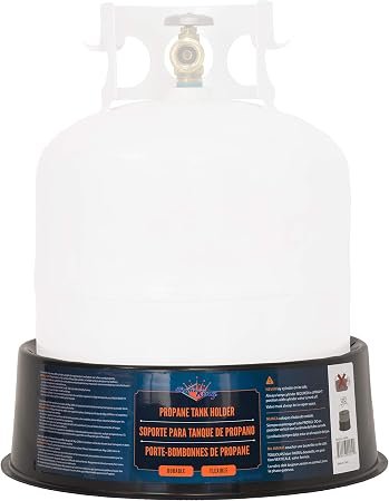 Flame King YSNPBS Propane Tank Stabilizer – Portable Base Support for 20 lb LP Cylinders with Anti-Tip Design