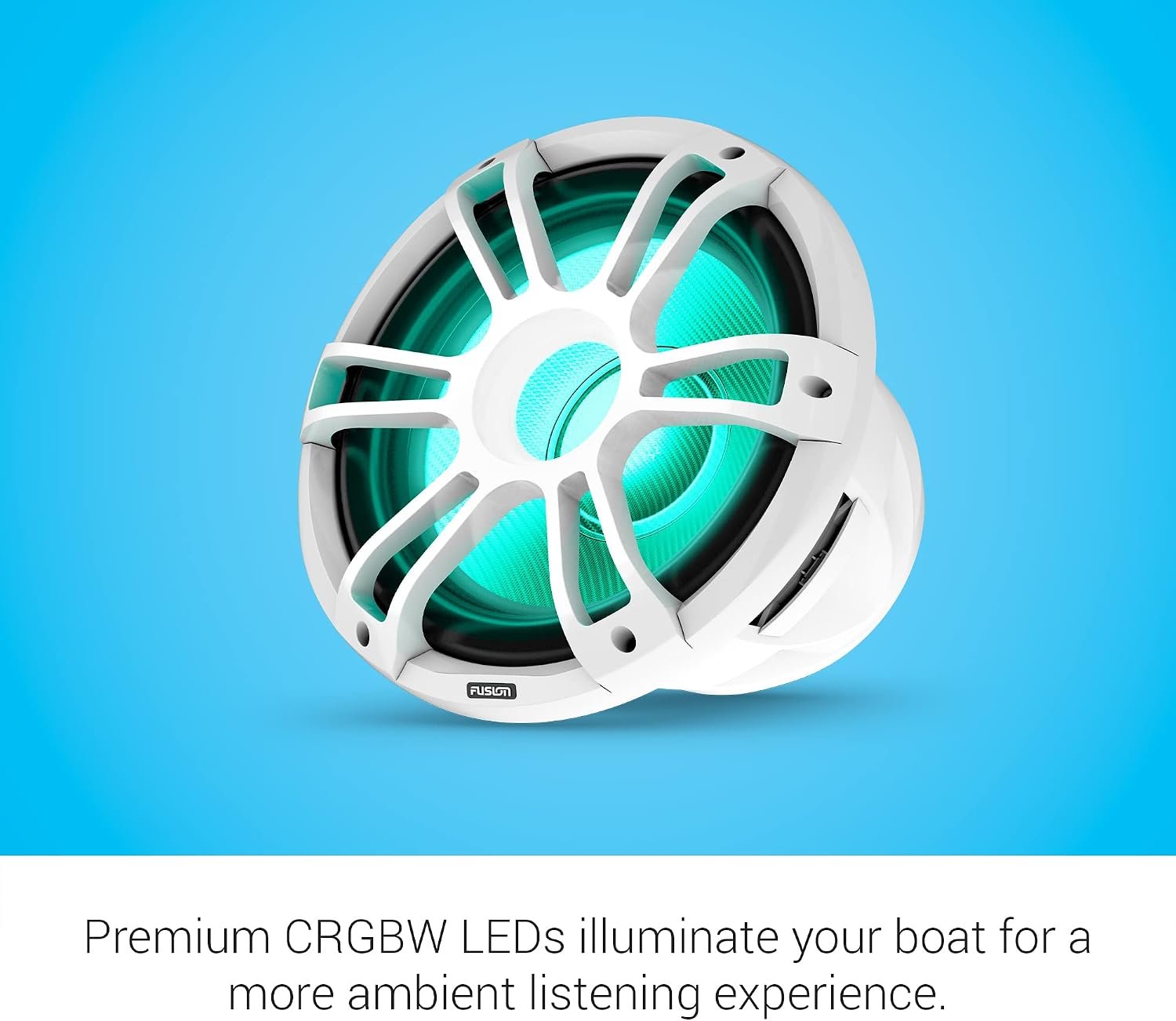Fusion Signature Series 3i 12in Marine Subwoofer – 1400W Peak Power, Sports White Grille, CRGBW LED Lighting - Image 6