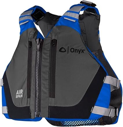 Onyx Outdoor 50002023 Air Span Breeze Kayak Life Vest – MD/LG Paddling PFD with Air Span Ventilation System