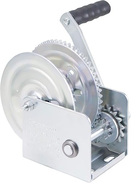 Dutton-Lainson DLB1200A Brake Winch – 1200 lb Capacity with Automatic Friction Brake and Zinc-Plated TUFFPLATE Finish