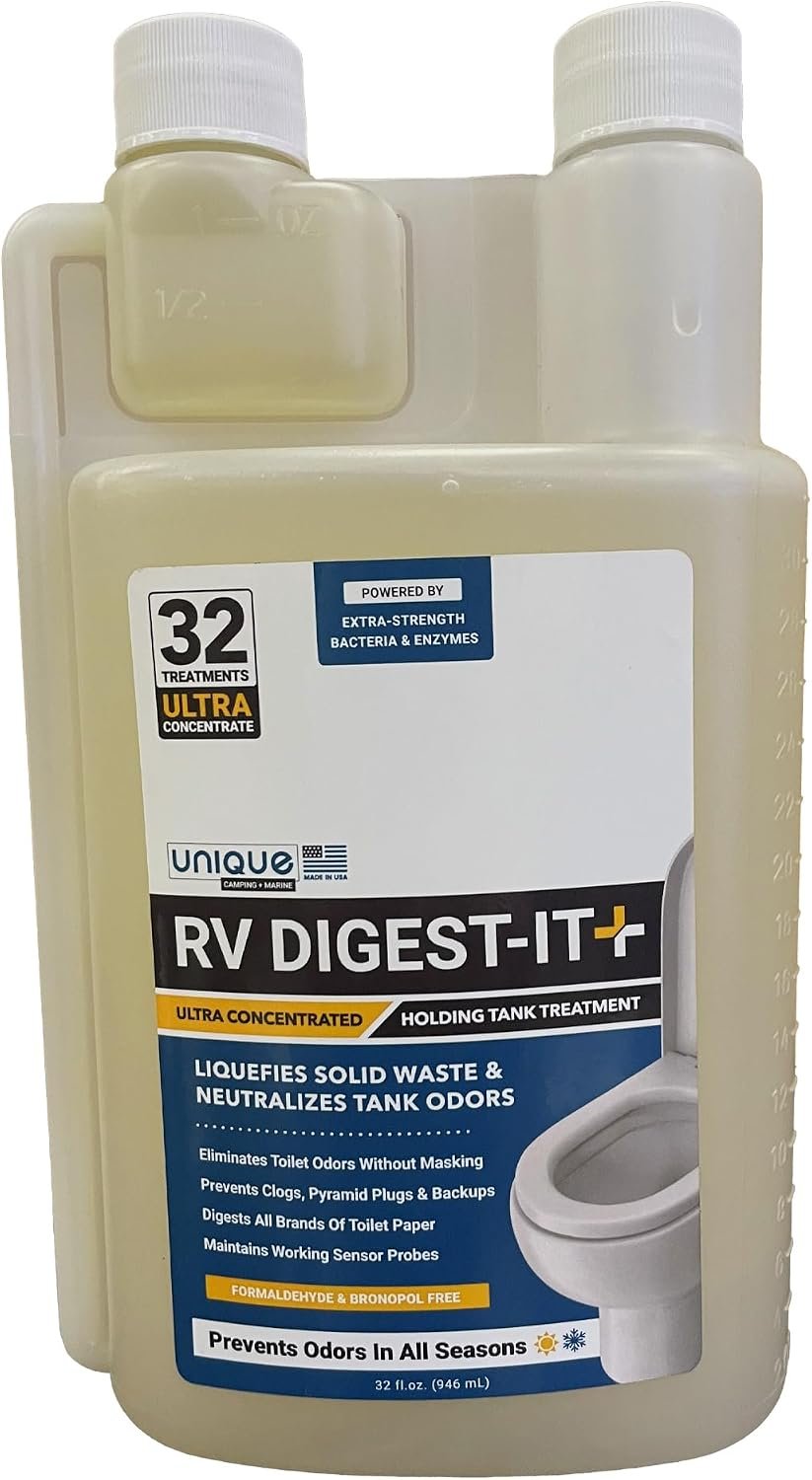 Unique RV Digest-It Ultra Concentrate 417 Holding Tank Treatment – 32 oz Concentrated Waste Digestion Formula