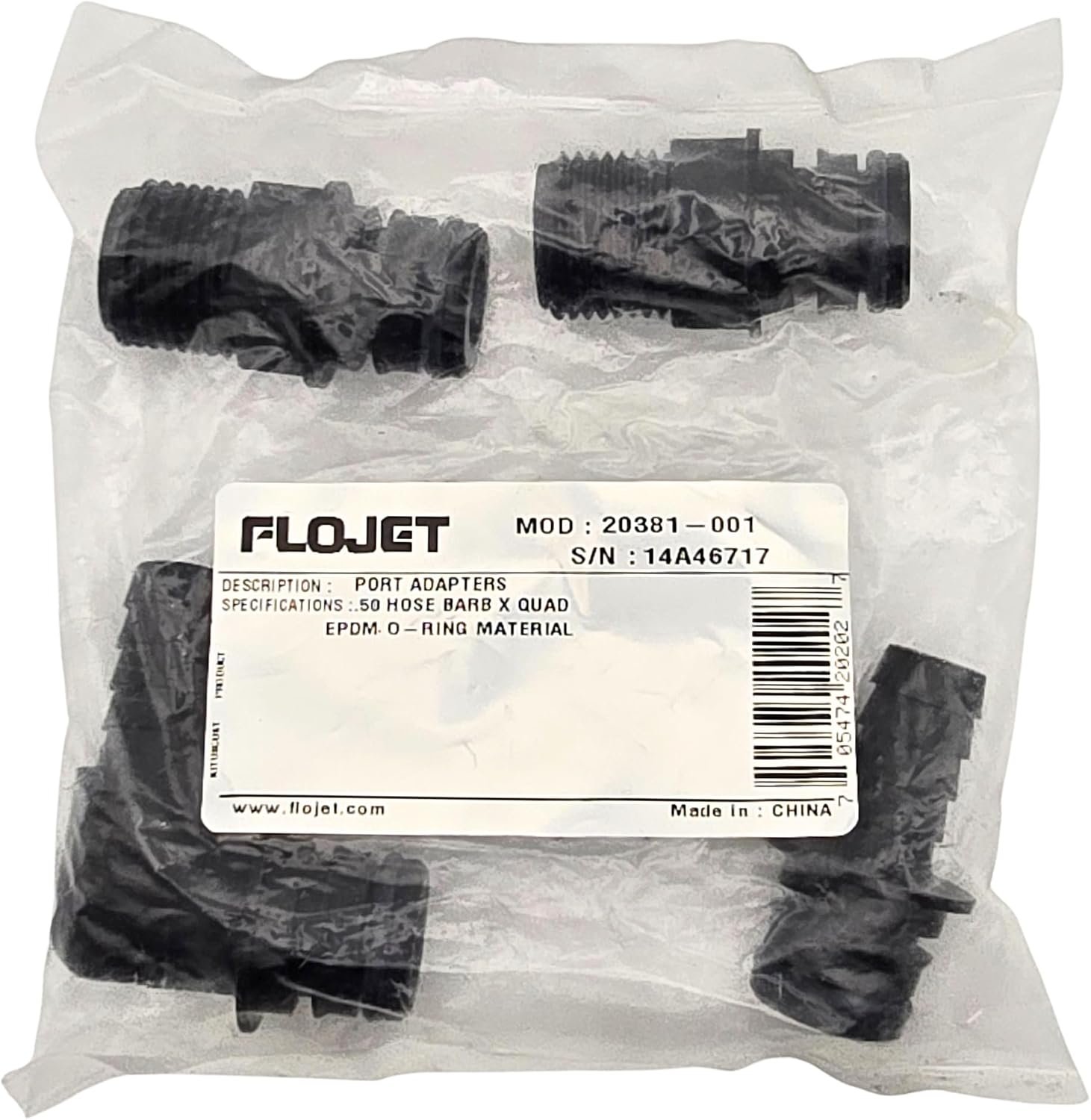 Flojet 20381001 Port Kit – Dual 1/2 in Hose Barb Quick-Connect Ports for Flojet Water Pumps - Image 2
