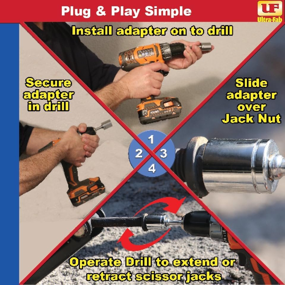 Ultra-Fab 48979005 Ultra Speed Socket – Drill-Driven RV Jack Socket for Fast Stabilizer Operation - Image 2