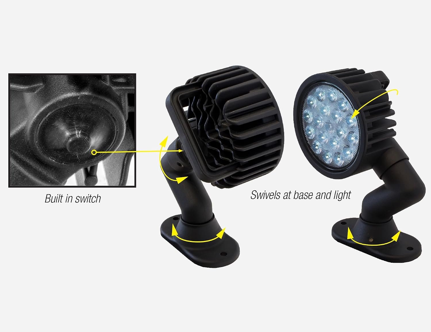 Buyers Products 1492145 LED Flood Light – 18 LEDs, 12-24V DC, Clear Lens Work Light for Trucks and Equipment - Image 4