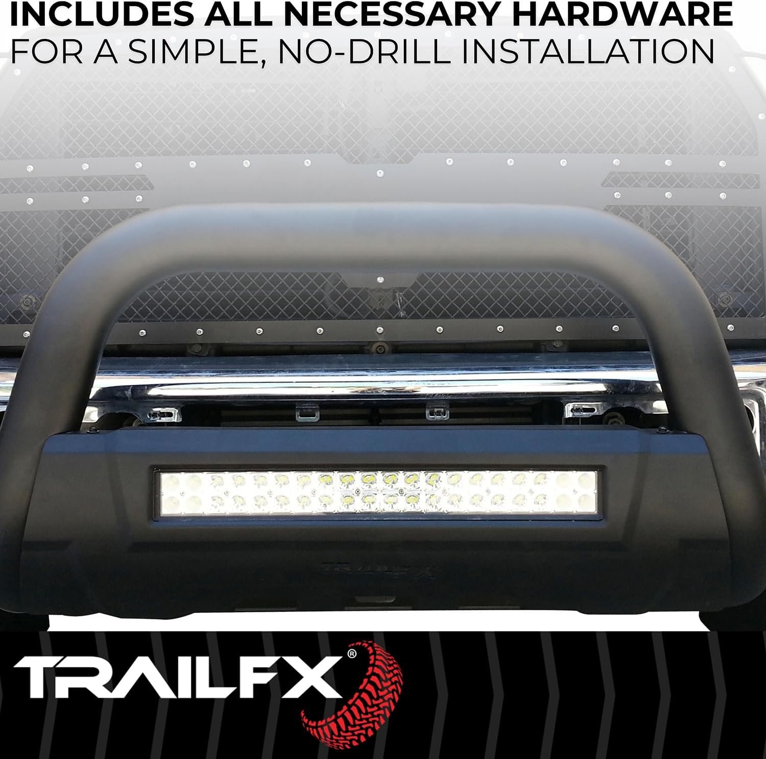 TrailFX B1614TKIT 3.5in Oval Bull Bar with 20in LED Light Bar – Black Powder-Coated Steel – Fits 2022-2025 Toyota Tundra - Image 7