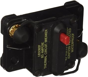 Bussmann BPCB18580 Circuit Breaker – 80 Amp Manual Reset Surface Mount Automotive Breaker