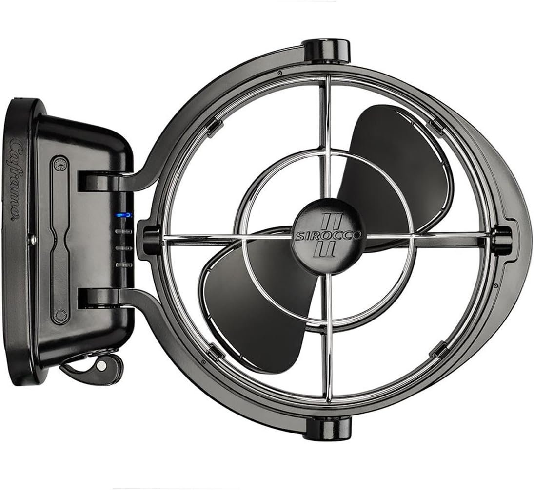 Caframo 7010CABBX Sirocco II 12/24V Gimbal Fan – Three-Speed Marine Cabin Fan with Black Housing - Image 2