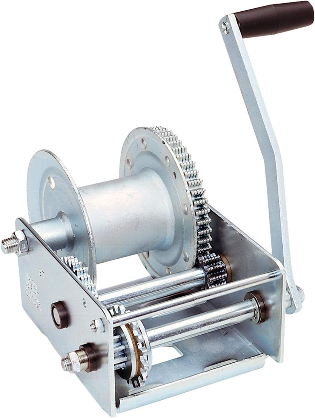 Fulton 143201 Brake Winch – 2500 lb Capacity Manual Trailer Winch with Automatic Load-Holding Brake and Steel Construction