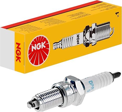 NGK 5129 DPR7EA-9 Resistor Spark Plug – Heat Range 7, 12mm Thread, 0.9mm Gap for Motorcycle Applications
