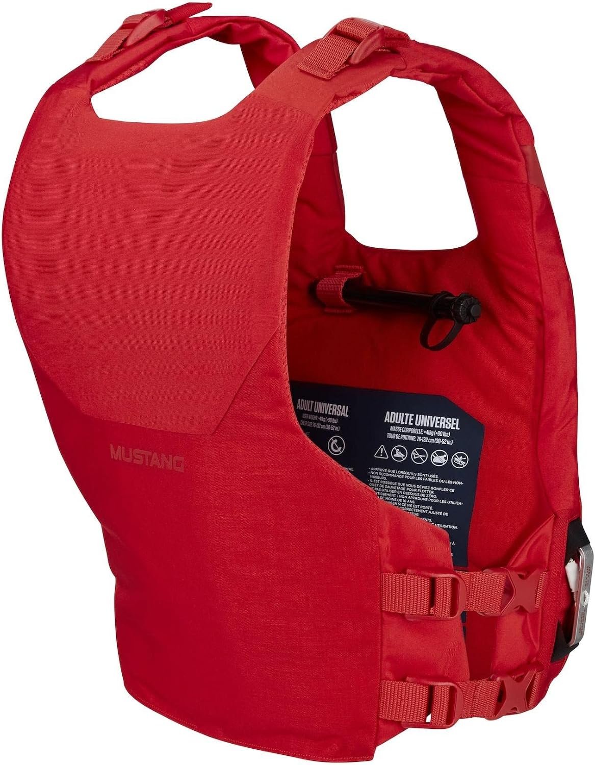 Mustang Survival MD71834 Khimera Dual Flotation Life Vest – Red Hybrid PFD with Foam and Inflatable Buoyancy Technology - Image 3