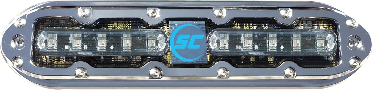 Shadow-Caster SCM10BB20 SCM 10 Bimini Blue Underwater Light – Compact Marine LED Underwater Illumination