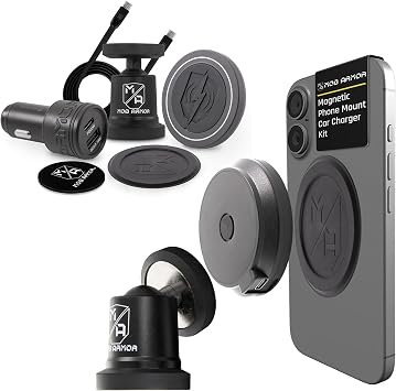 Mob Armor MagFlex Wireless Car Charger Kit MAGFLEXWCK – Magnetic Phone Mount with Qi Wireless Charging for iPhone and Android