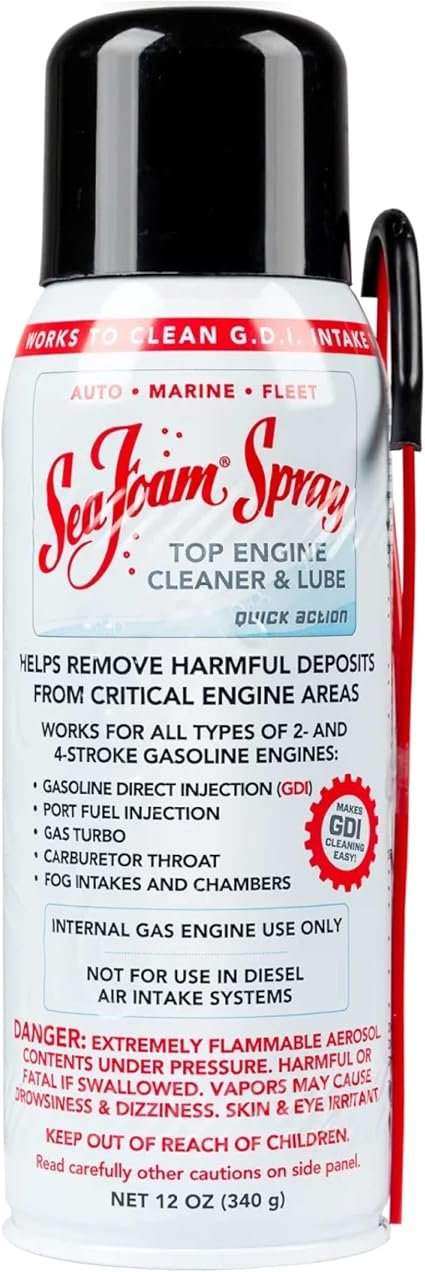 Sea Foam SS14 Spray Motor Treatment – 16oz Aerosol Intake Cleaner for Fuel Systems, Intake Valves, and Combustion Chambers
