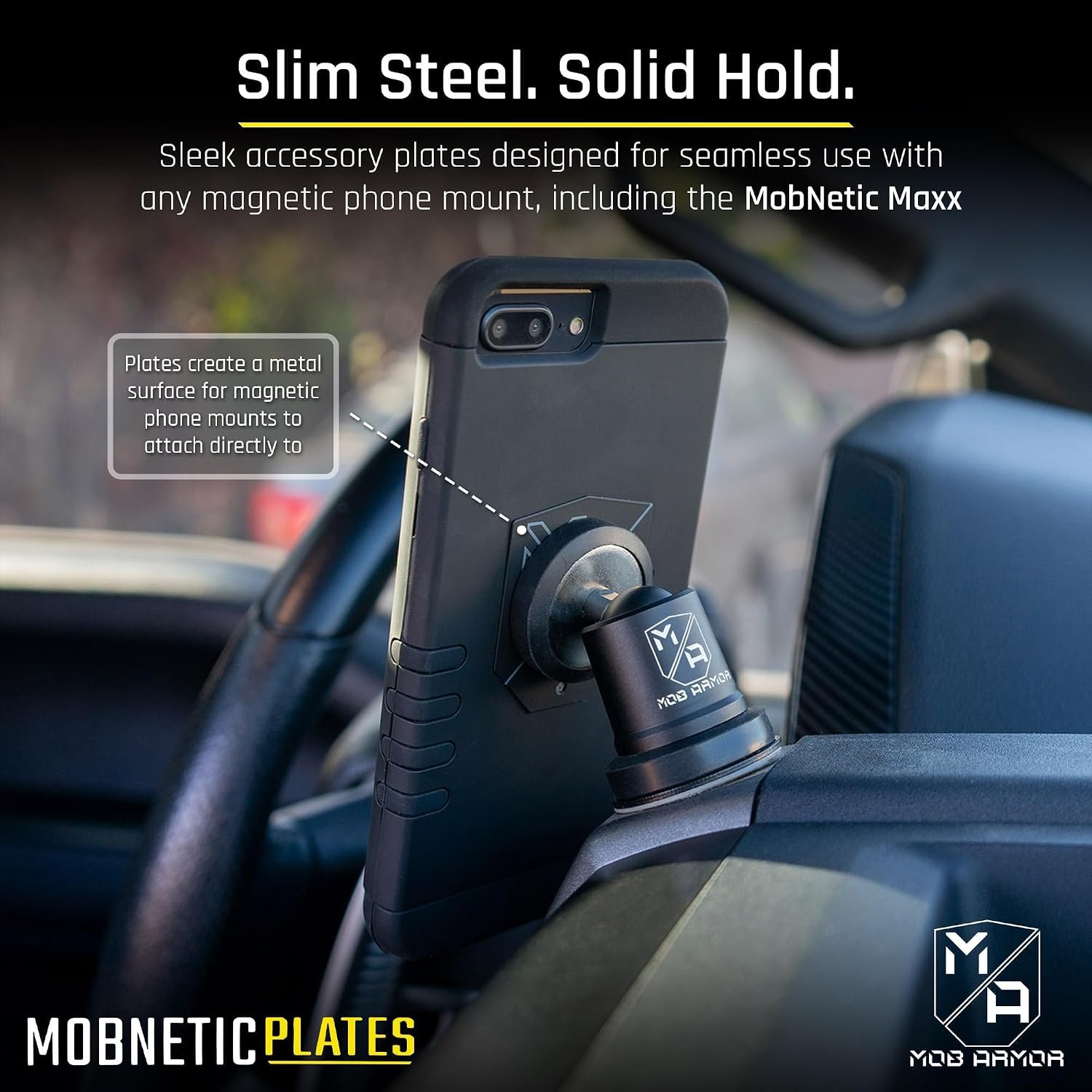 Mob Armor MobNetic Plates 2-Pack MOBNPLACC – Replacement Magnetic Mount Plates for Smartphones and Devices - Image 2