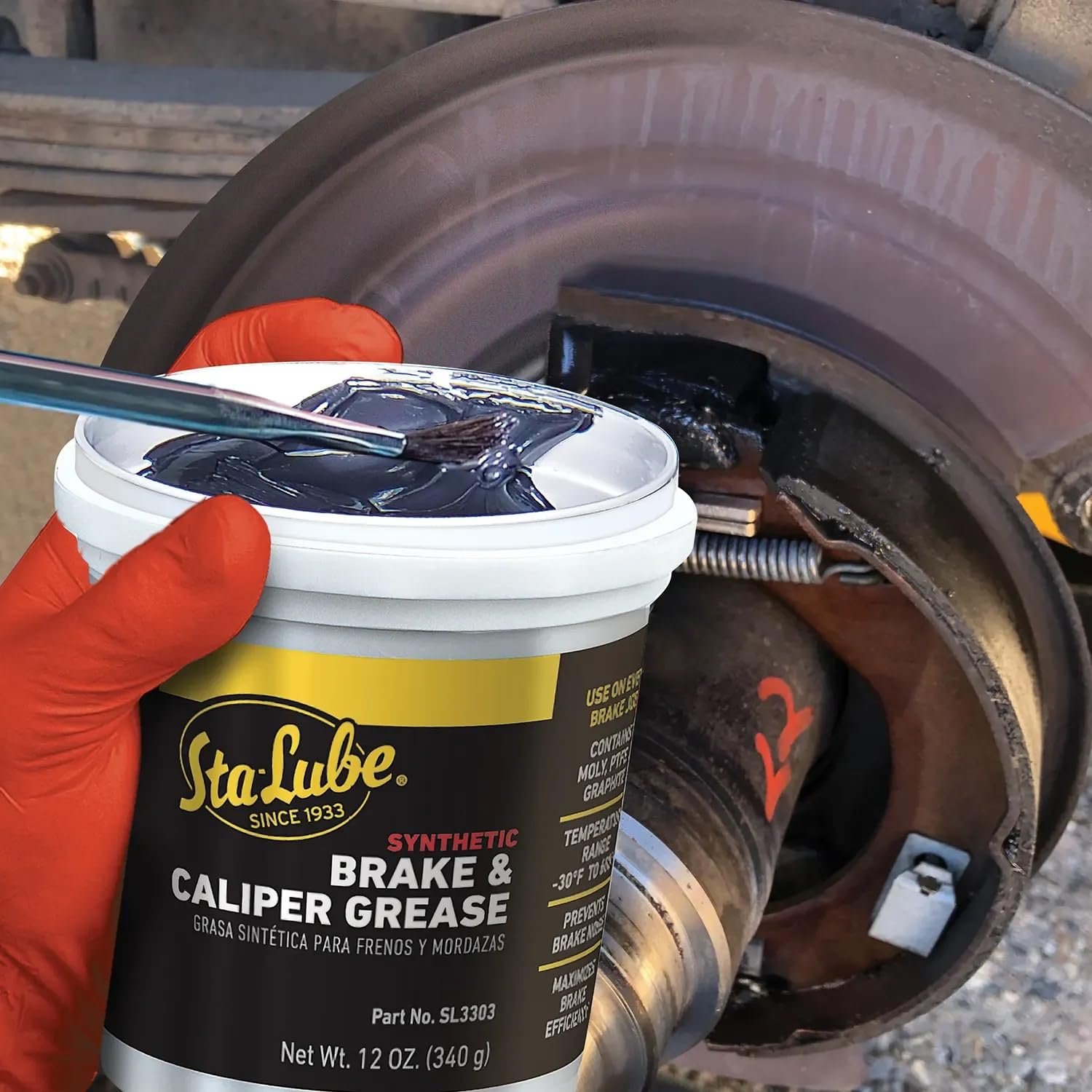 CRC Sta-Lube SL3303 Synthetic Brake & Caliper Grease – High-Temperature Lubricant for Disc Brake Components and Hardware - Image 4