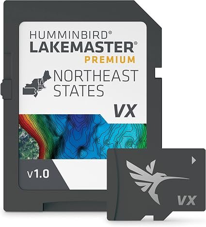 Humminbird LakeMaster VX Premium Northeast 602007-1 Digital Chart – microSD Mapping with Aerial Imagery & SmartStrike